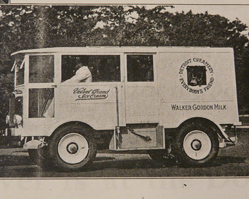 Sales photo showing truck being driven from the front