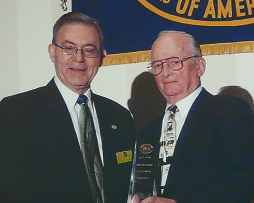 Receiving the Award at February 2012 Annual Mtg.