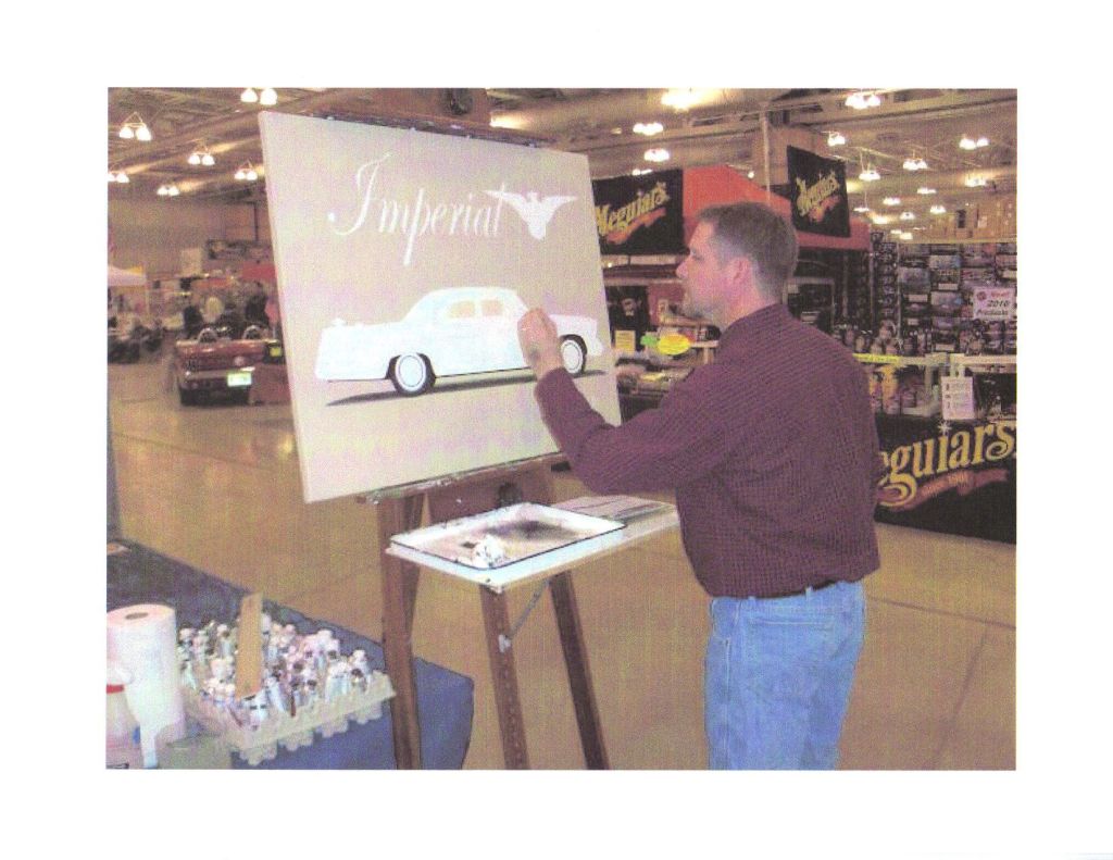 Dan Reed painting at the 2010 Phila. Auto Show.